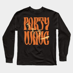 Party Wave Yellow and Orange Long Sleeve T-Shirt